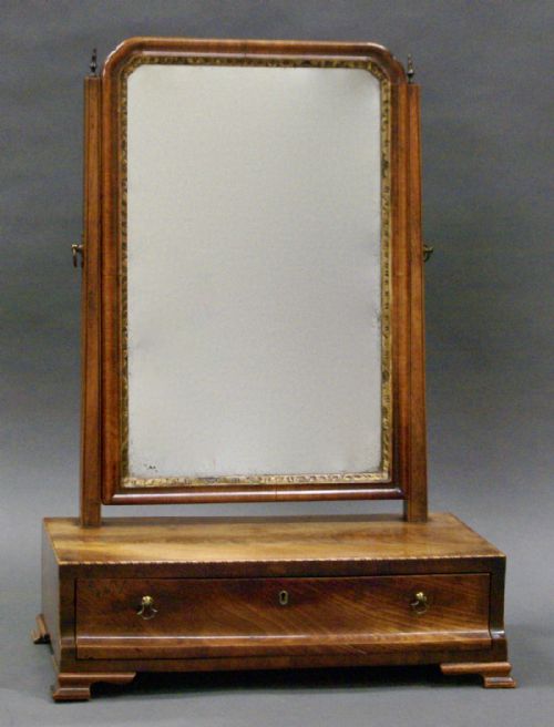 George III Mahogany Box or Toilet Mirror