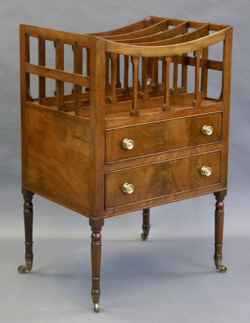 A Highly Unusual George III Mahogany Canterbury