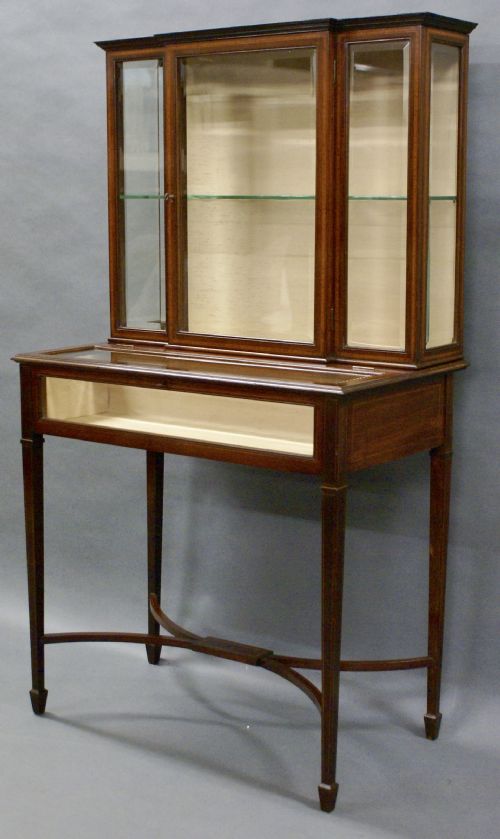 An Edwardian Inlaid Bijouterie Cabinet