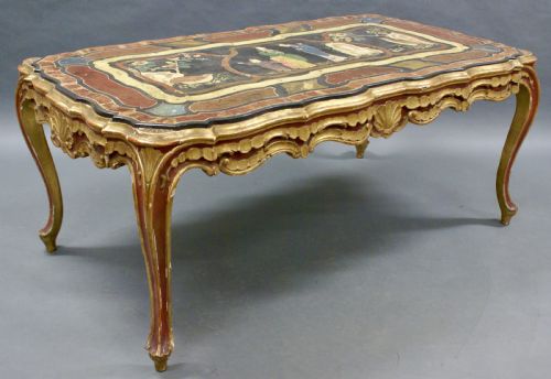 A Superb 18th Century Italian Scagliola Coffee Table