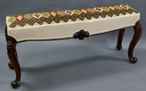 A Rosewood Cabroile Leg Stool of Unusual Proportions