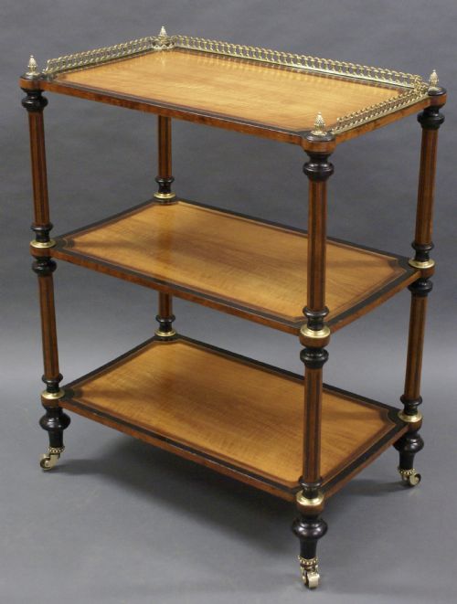 A Satinwood Etagere Attributed to Lamb of Manchester
