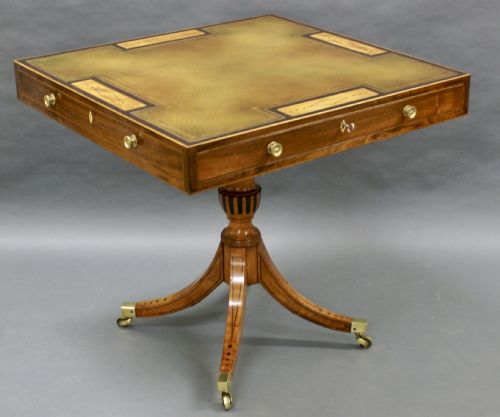 A George III Rosewood and Satinwood Games Table
