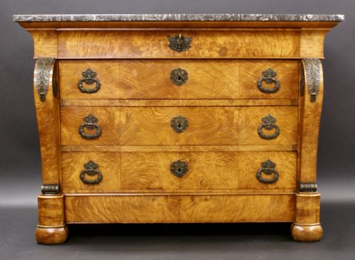 A Superb French, Hungarian Watered Ash Commode
