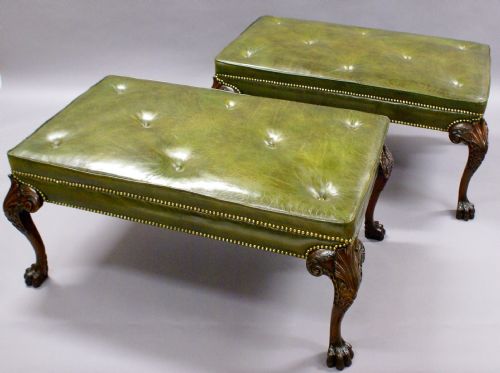 A Superb Pair of George II Style Stools
