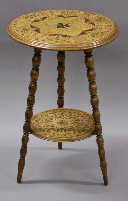 An Interesting Pen and Poker Work Tripod Table
