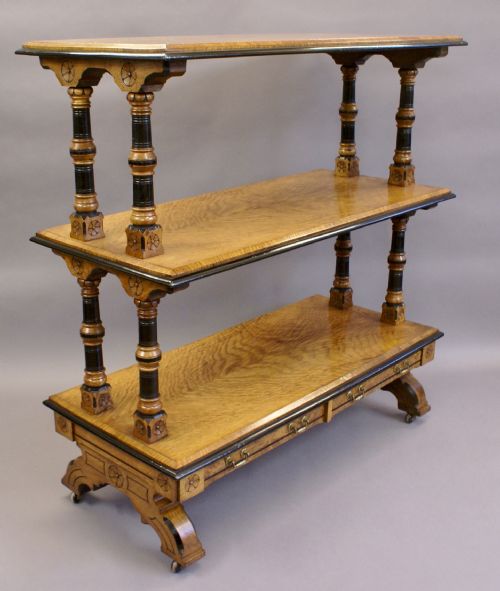 An Oak and Ebonised Buffet Attributed to Lamb of Manchester