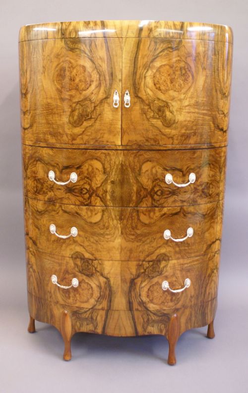 A Tall Art Deco Chest by Maurice Adams