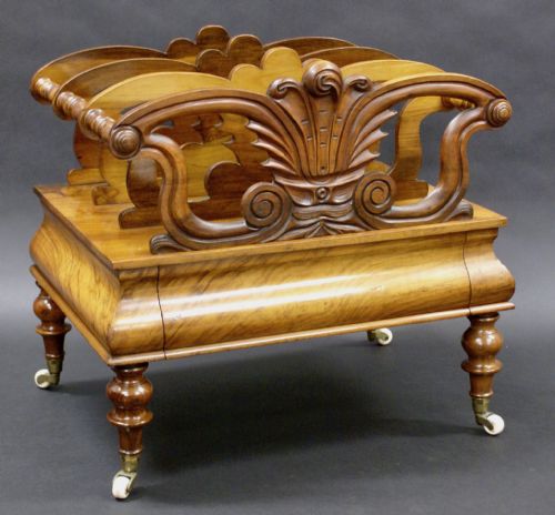 A Victorian Walnut Canterbury