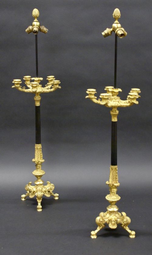 A Superb Pair of 19th C French Ormolu Candelabra