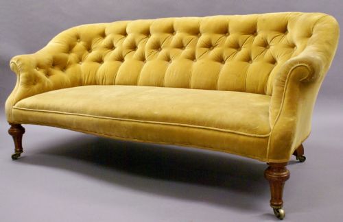 A Walnut Sofa Possibly by Holland and Son