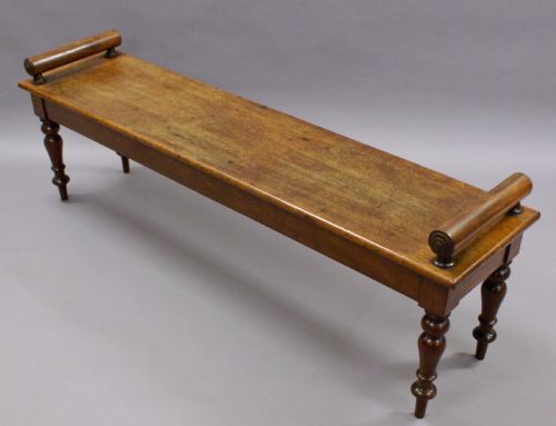 A Very Large Mahogany Hall Bench