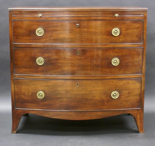 A George III Mahogany Bow-front Chest of Drawers