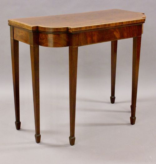 An Unusual George III Mahogany Card Table