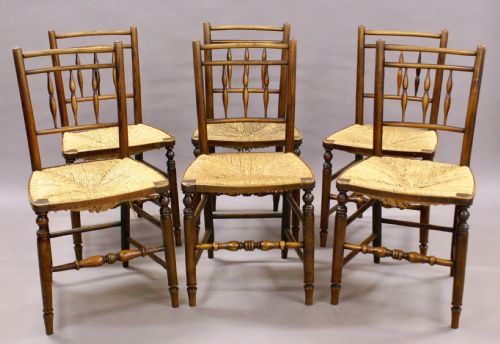 A Set of Early 19th Century Country Chairs