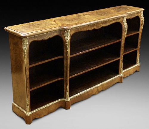 A Fine Quality Burl Walnut and Ormolu Bookcase