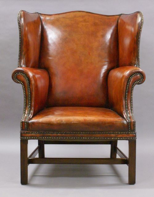 A Very Large George III Style Wing Chair