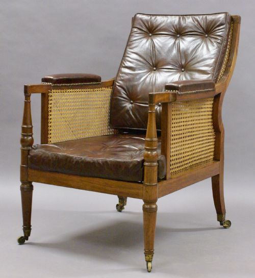 A Regency Mahogany Bergere Chair