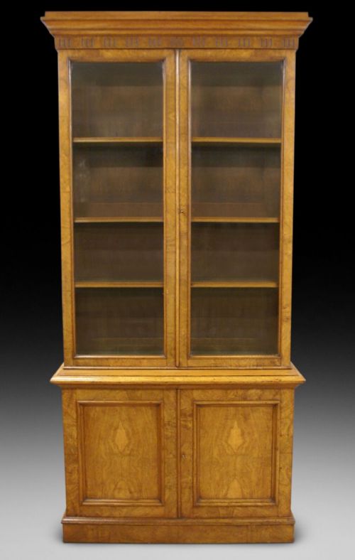 A Figured Elm Bookcase