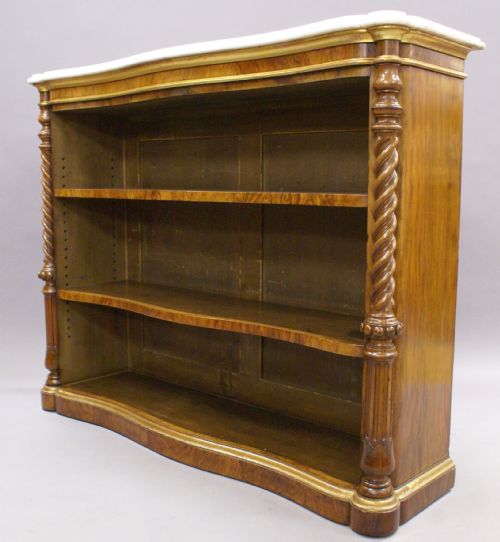 A Walnut Open Bookcase by T.seddon