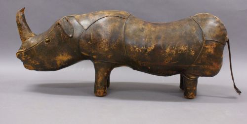 A Liberty's Leather 1920'S  Rhino Footstool