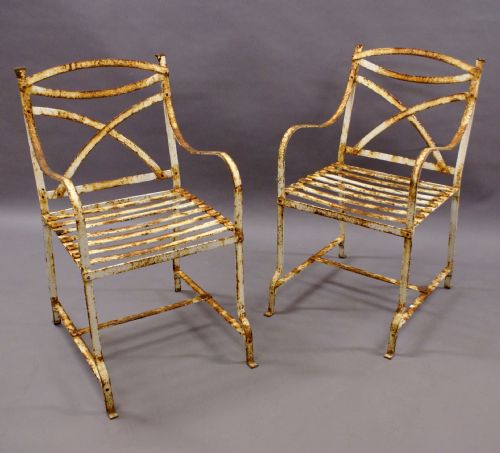 A Pair of 19th Century Garden Chairs