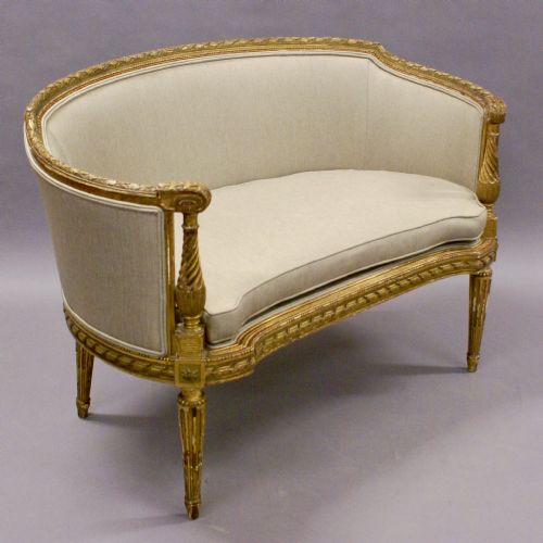19th Century French Gilt Wood Sofa