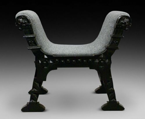 A PAIR OF AESTHETIC MOVEMENT WINDOW SEATS - ADDITIONAL PHOTO 1