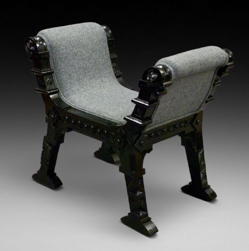 A PAIR OF AESTHETIC MOVEMENT WINDOW SEATS - ADDITIONAL PHOTO 2