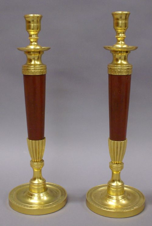 A Fine Pair of Ormolu Candle Sticks