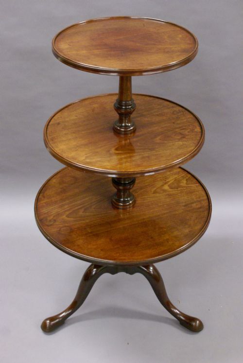 A FINE GEORGE III MAHOGANY DUMB WAITER - ADDITIONAL PHOTO 1