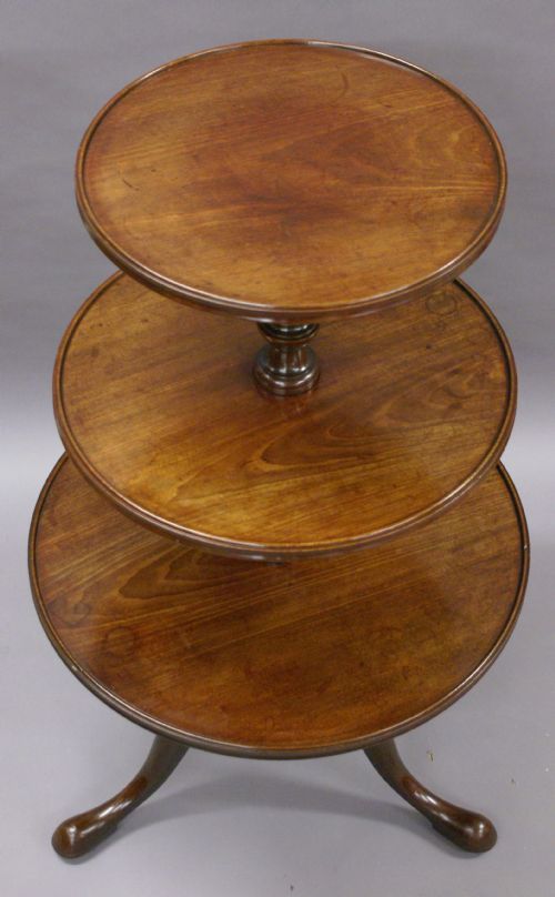 A FINE GEORGE III MAHOGANY DUMB WAITER - ADDITIONAL PHOTO 3