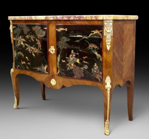 A French Ormolu and Chinoiserie Side Cabinet