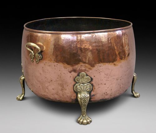 A Superb Copper & Brass Log Bin