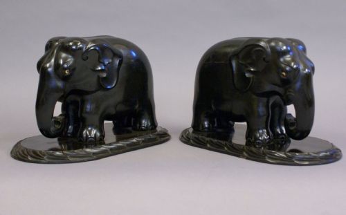 EXCEPTIONAL PAIR OF CARVED EBONY ELEPHANTS - ADDITIONAL PHOTO 2