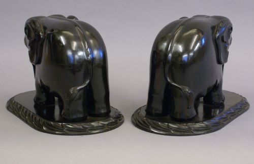 EXCEPTIONAL PAIR OF CARVED EBONY ELEPHANTS - ADDITIONAL PHOTO 5