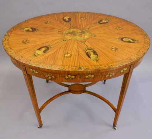 A SUPERB SHERATON REVIVAL OVAL CENTER TABLE - ADDITIONAL PHOTO 3