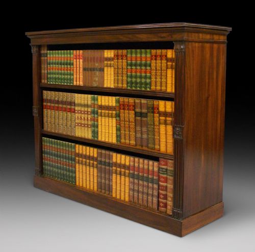 A Regency, Cuban Mahogany Open Bookcase