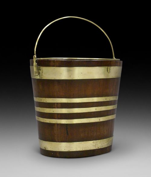 A George III Mahogany and Brass Bound Oval Bucket