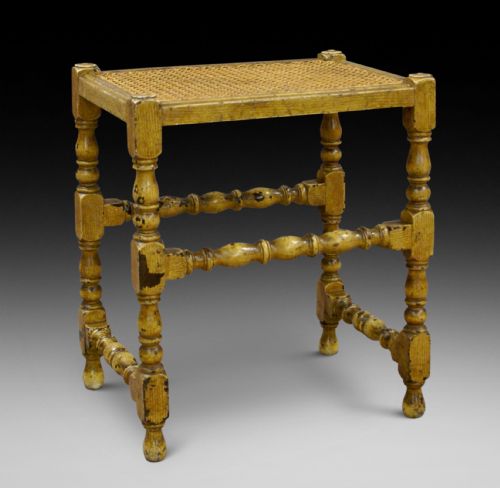 19th Century Paint Decorated Stool