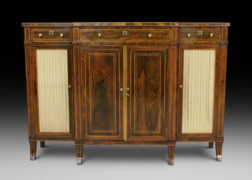 A Regency Rosewood Breakfront Cabinet