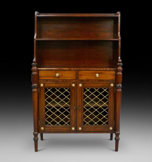 Regency Mahogany Waterfall Bookcase