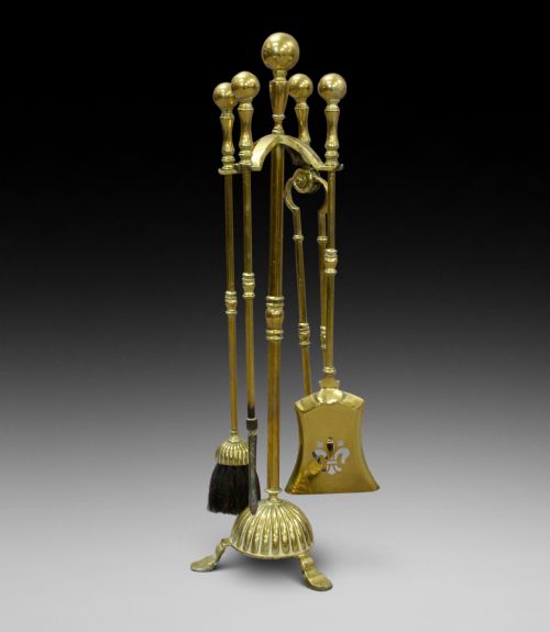 Late 19th Century Brass Fire Companion Set