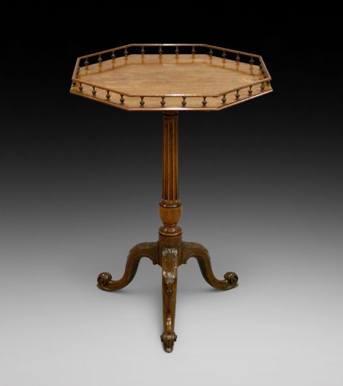 A Fine George III Mahogany Gallery Top Tripod Table