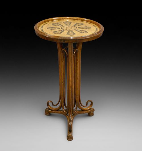 Beech Bentwood Art Nouveau Table by Thonet