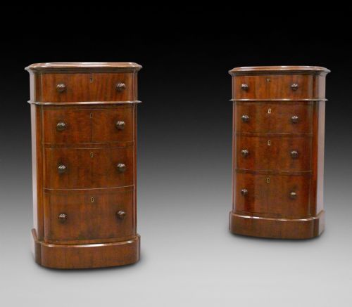 A Pair of 19th C Bedside Chests