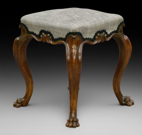 An Attractive Victorian Walnut Stool