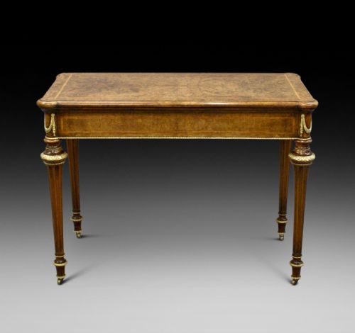 A Very Fine Walnut & Ormolu Card Table