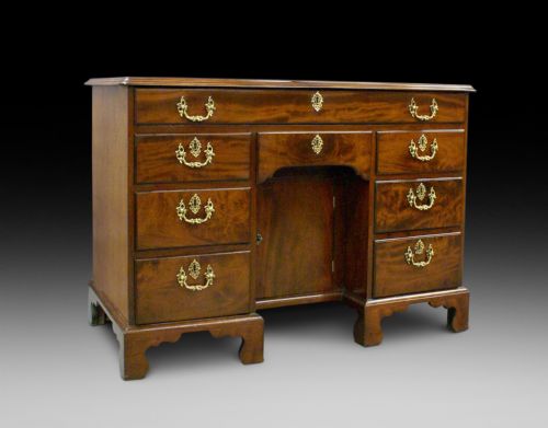 A Very Large Chippendale Period Knee-hole Desk