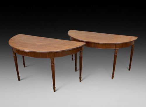 A Pair of George III Mahogany Console Tables